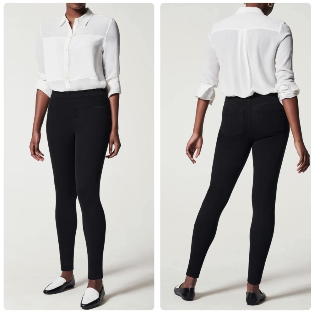 Spanx‎ Jean-ish Ankle Leggings in Black Size Medium